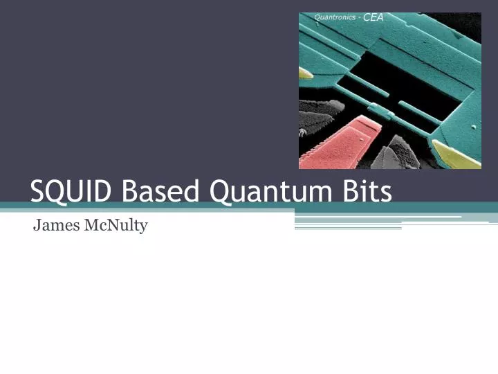 squid based quantum bits