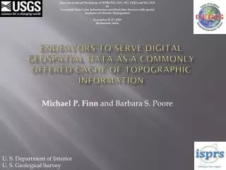 Endeavors to Serve Digital Geospatial Data as a Commonly Offered Cache of Topographic Information