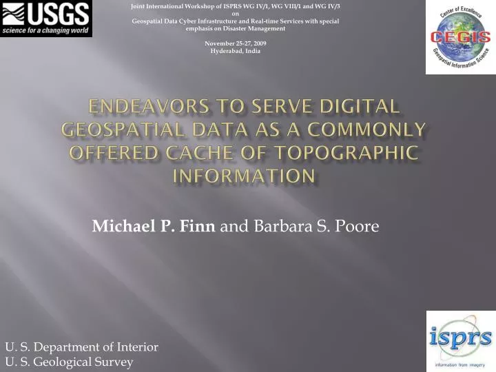 endeavors to serve digital geospatial data as a commonly offered cache of topographic information