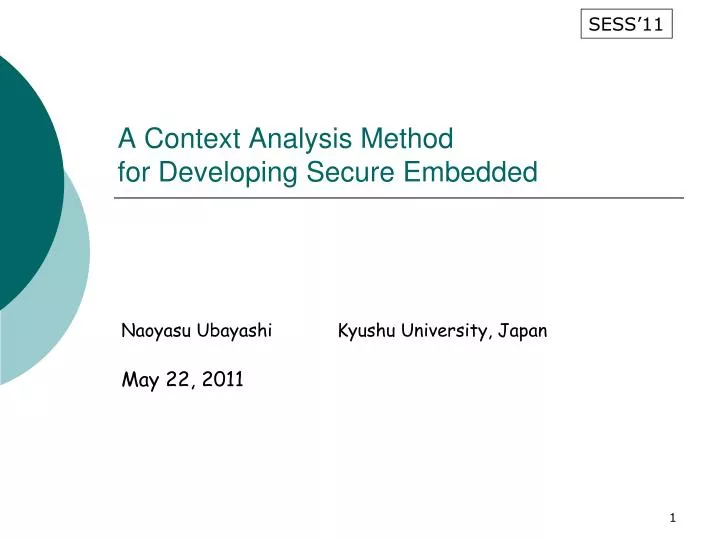 a context analysis method for developing secure embedded