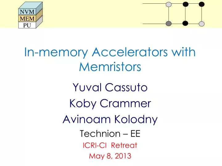 in memory accelerators with memristors