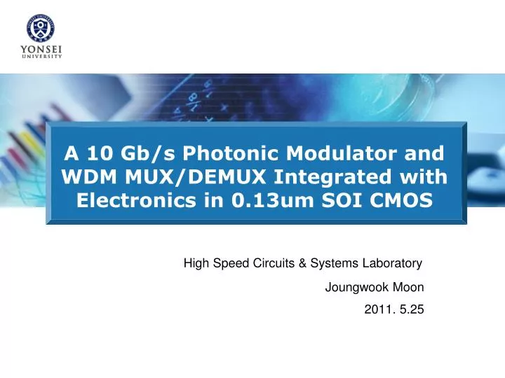 a 10 gb s photonic modulator and wdm mux demux integrated with electronics in 0 13um soi cmos