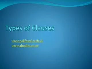 types of clauses