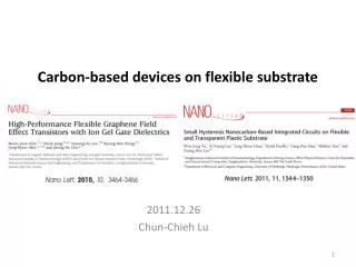 Carbon-based devices on flexible substrate