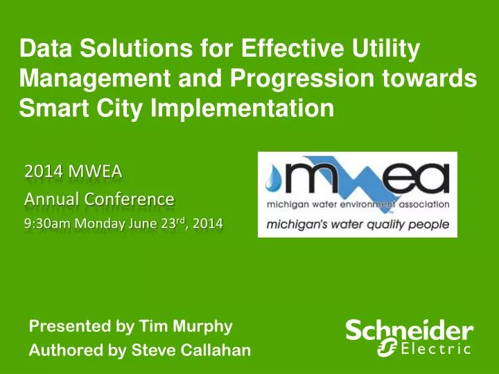 data solutions for effective utility management and progression towards smart city implementation