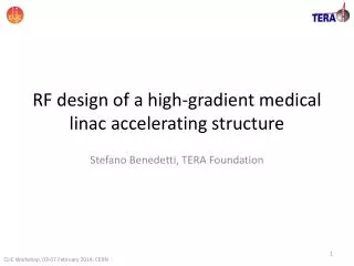 RF design of a high-gradient medical linac accelerating structure