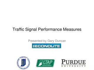 Traffic Signal Performance Measures