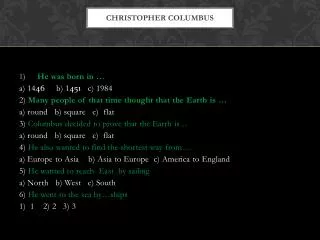 Christopher Columbus