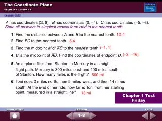 The Coordinate Plane