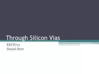 Through Silicon Vias