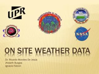 On site Weather Data