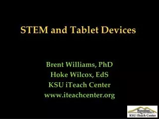 STEM and Tablet Devices
