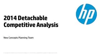 2014 Detachable Competitive Analysis