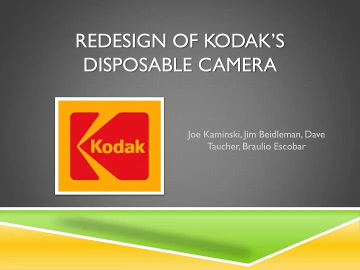 redesign of kodak s disposable camera