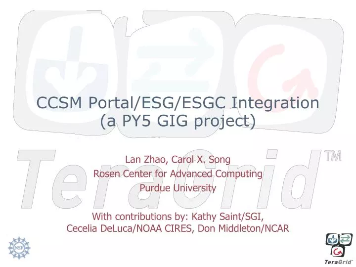 ccsm portal esg esgc integration a py5 gig project