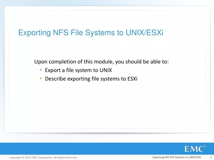 exporting nfs file systems to unix esxi