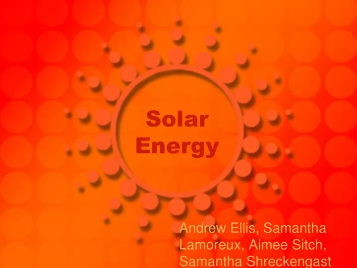 solar energy