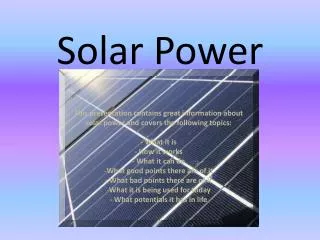 Solar Power