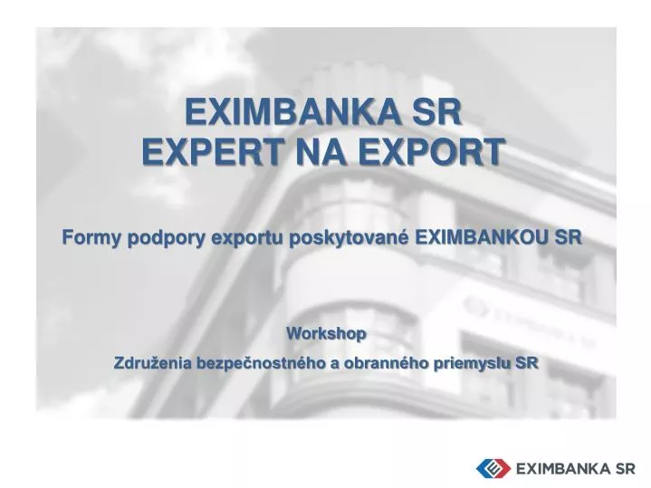 eximbanka sr expert na export