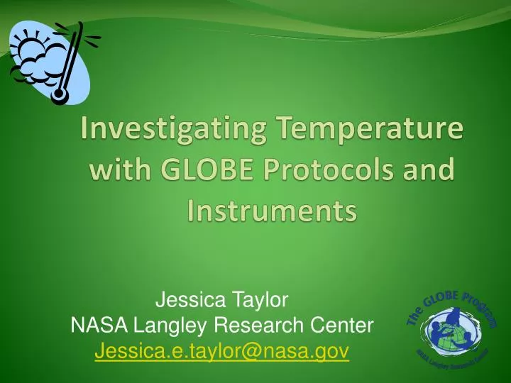 investigating temperature with globe protocols and instruments