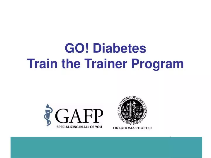 go diabetes train the trainer program