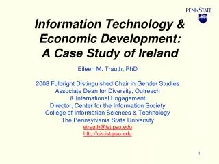 Information Technology &amp; Economic Development: A Case Study of Ireland