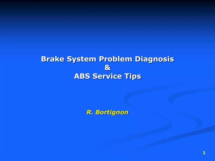 brake system problem diagnosis abs service tips