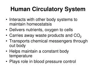 Human Circulatory System