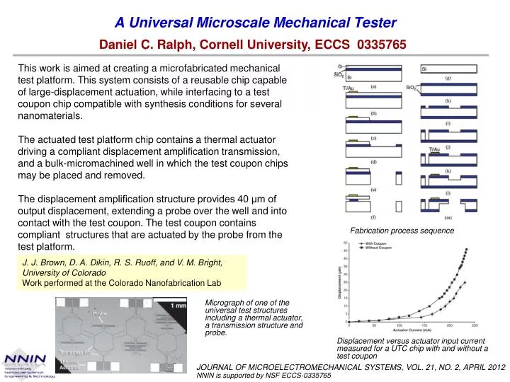 a universal microscale mechanical tester