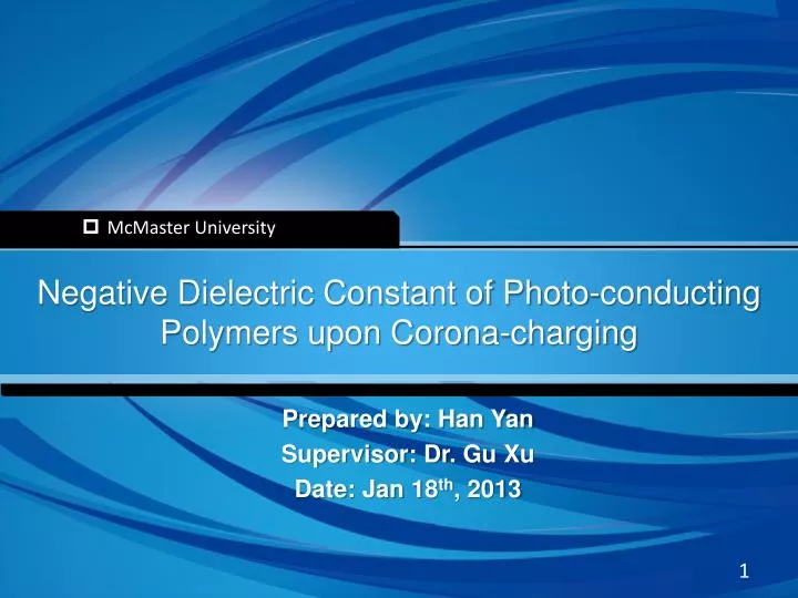 negative dielectric constant of photo conducting polymers upon corona charging
