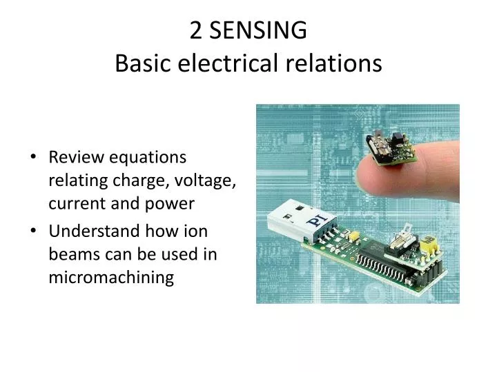 2 sensing basic electrical relations