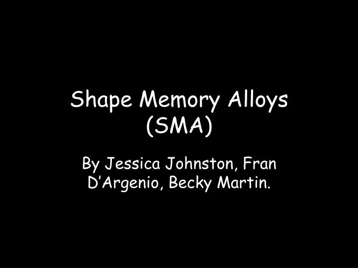 shape memory alloys sma