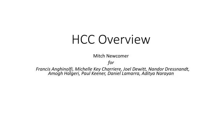 hcc overview