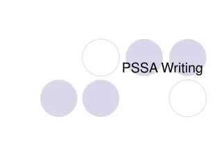 PSSA Writing