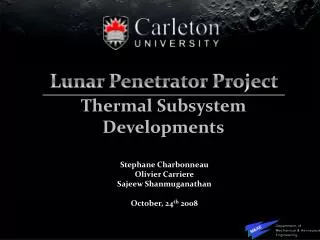 Thermal Subsystem Developments