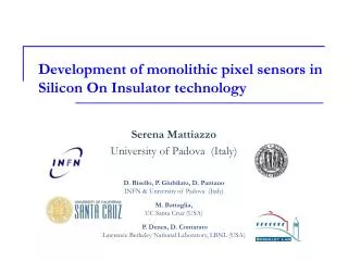 Development of monolithic pixel sensors in Silicon On Insulator technology