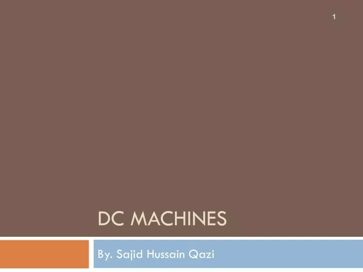 dc machines