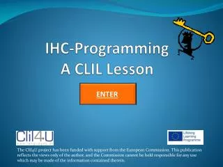 IHC-Programming A CLIL Lesson