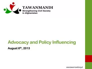 Advocacy and Policy Influencing