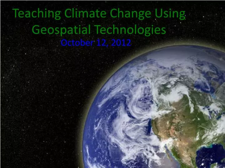 teaching climate change using geospatial technologies