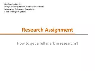 research assignment