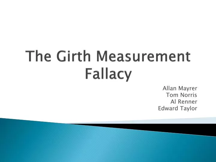 the girth measurement fallacy