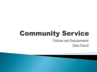 community service