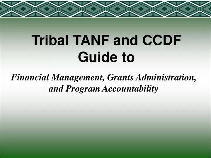 tribal tanf and ccdf guide to