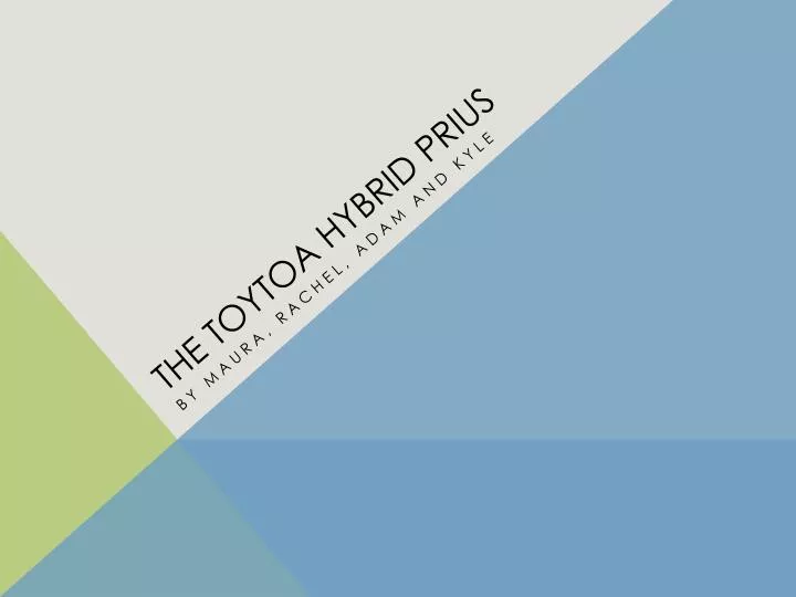 the toytoa hybrid prius