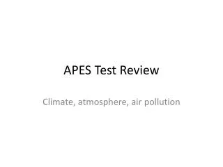 APES Test Review