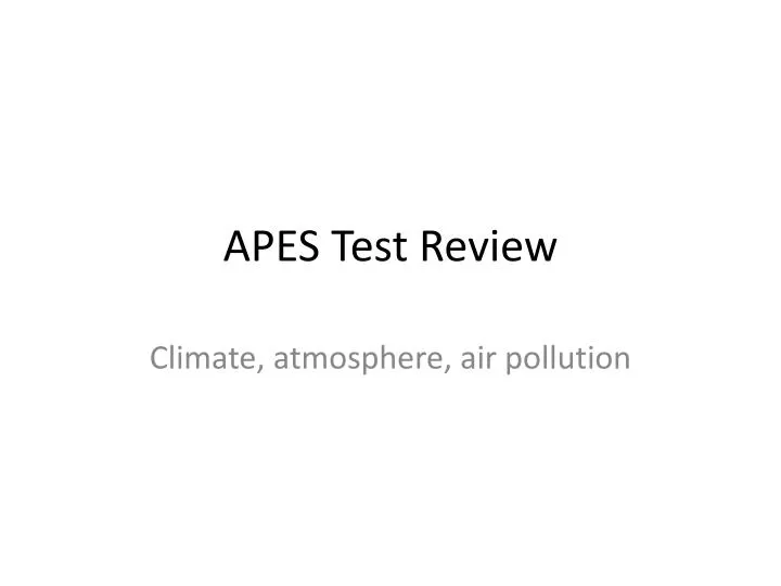 apes test review