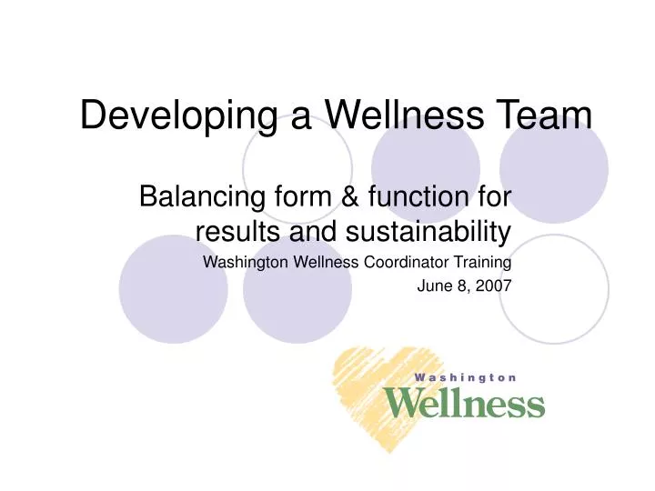 developing a wellness team