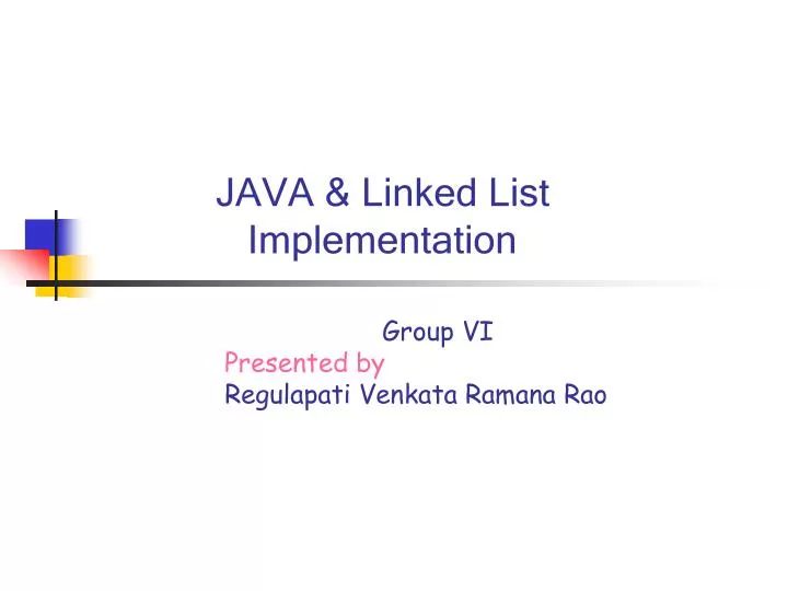 java linked list implementation