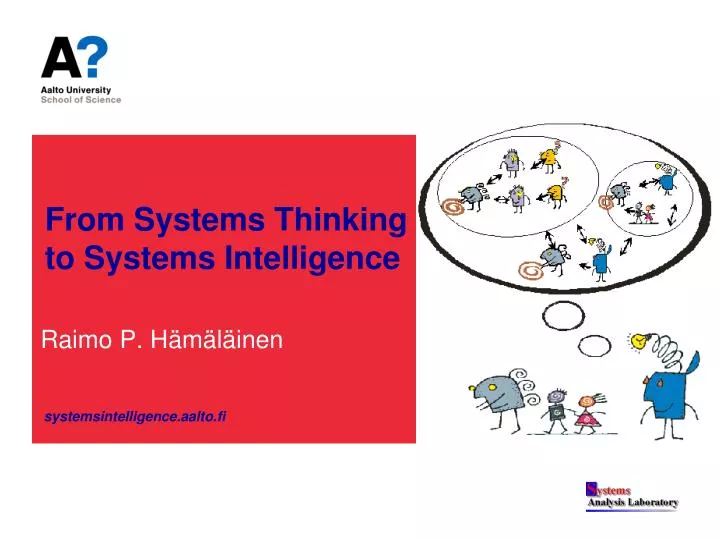 from systems thinking to systems intelligence